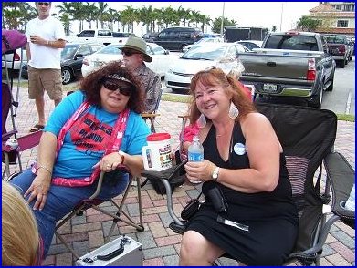 Blewzzman's star, his wife Rose, relaxing with the star of the day, Pat Pepin